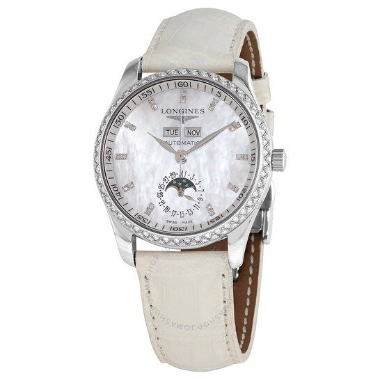 Masters Collection Automatic Diamond White Mother of Pearl Dial Men's Watch L25030873
