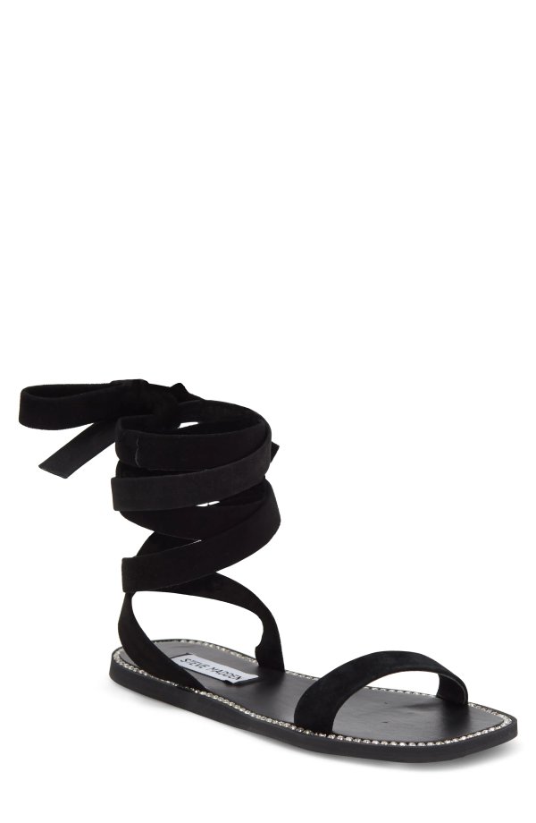 Roza Ankle Tie Flat Sandal