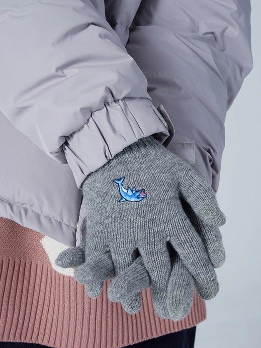 [Unisex] Logo Touch Gloves_Melange Gray