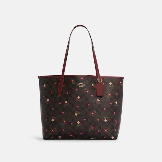 City Tote In Signature Canvas With Heart Petal Print