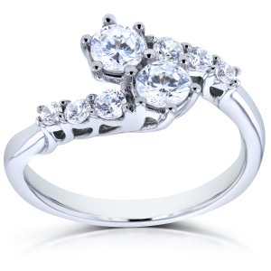 Double Diamond ring + 20% off sitewide AND Free Necklace When Purchase Over $750 @ Kobelli