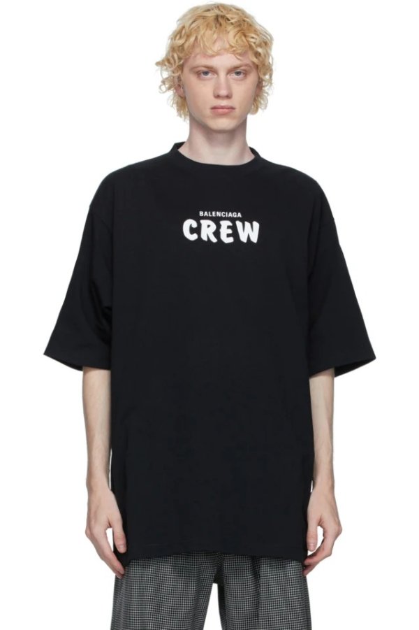 Black 'Crew' T-Shirt
