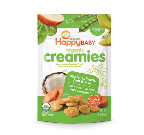 Coconut Creamies Organic Baby Food Apple Spinach Pea and Kiwi -- 1 oz