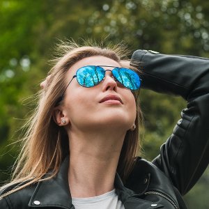 ray ban blue gradient flash aviator sunglasses