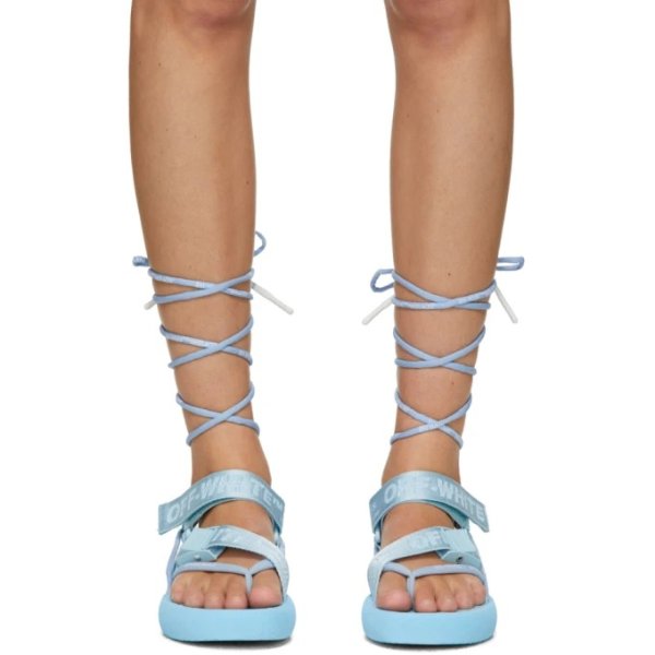 Blue Multistrap Micro Sandals