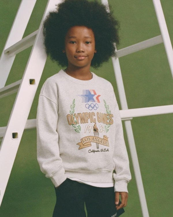 olympics graphic crew sweatshirt