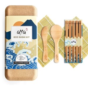 Aya 环保竹制寿司制作工具套装  带包装盒