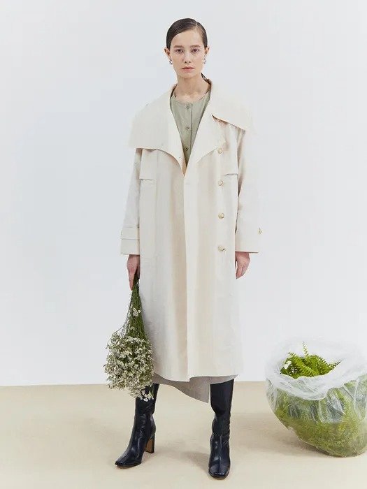 String Double Trench Coat