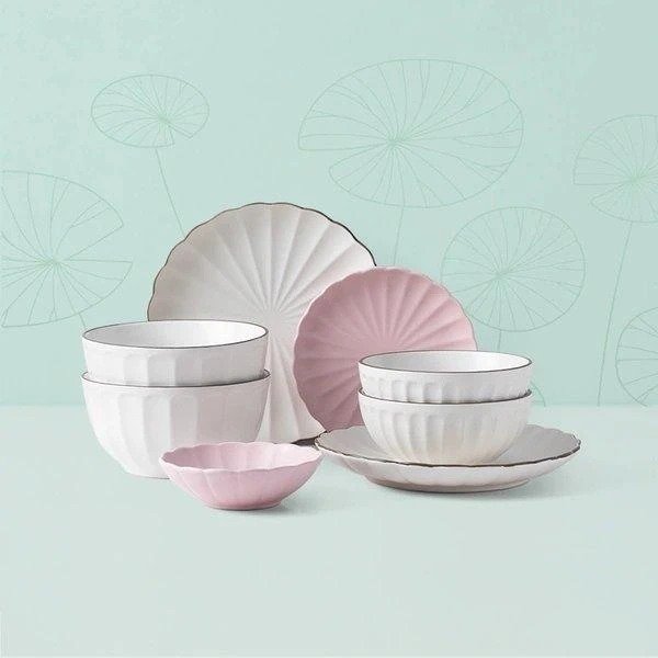 Ruffled Style Matte Glazed Ceramic Tableware
