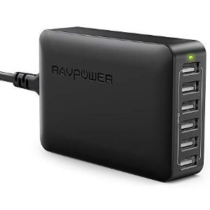 RAVPower 60W 12A 6-Port USB Charger Desktop Charging Station