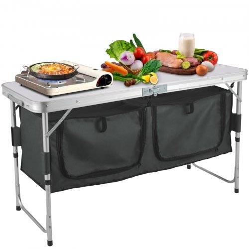 VEVOR Foldable Camping Kitchen Portable Outdoor Kitchen Storage Bag Aluminum | VEVOR US