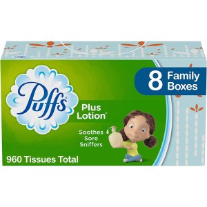 Puffs 超柔舒缓乳液面巾纸 120抽 8盒