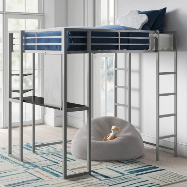 Cato Loft Bed with Bookcase 