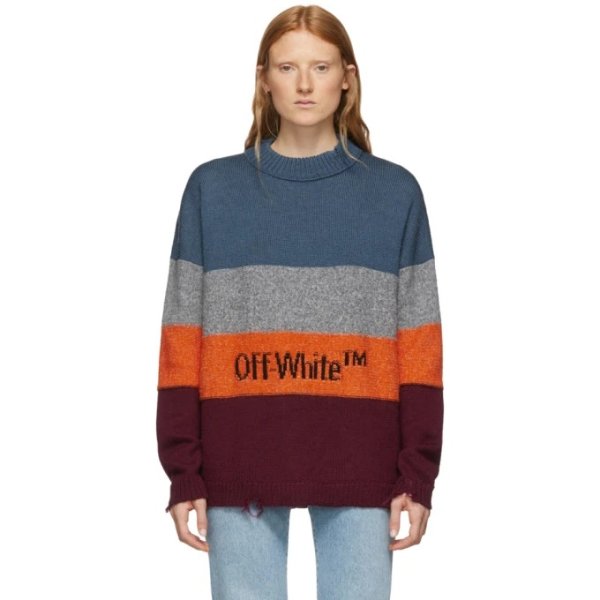 - Orange & Black Logo Sweater