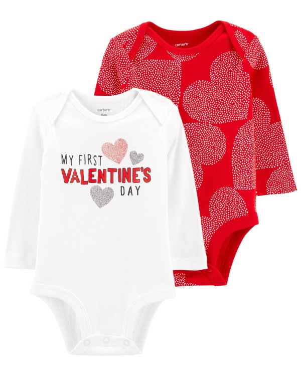 Baby Baby's First Valentine's Day Bodysuits
