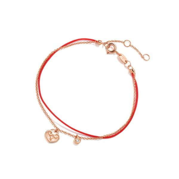 PROMESSA 'Love Knot' 18K Rose Gold Diamond Love Lock Bracelet | Chow Sang Sang Jewellery eShop