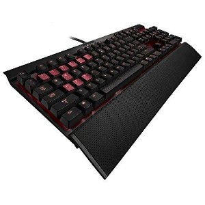 Corsair Gaming K70 Mechanical Gaming Keyboard, Backlit Red LED, Cherry MX Blue
