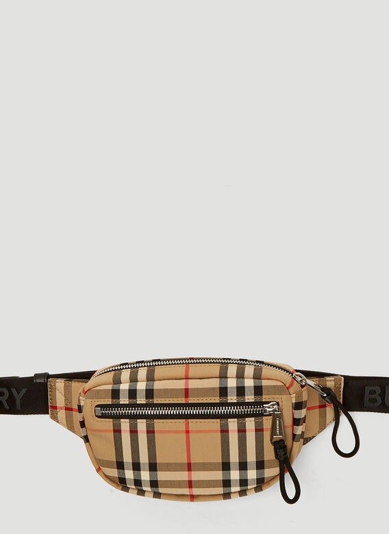 Vintage Check Small Belt Bag in Beige