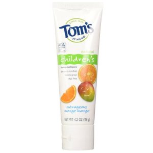 Tom's of Maine天然防蛀含氟儿童牙膏香橙芒果味,4.2盎司, 3支装