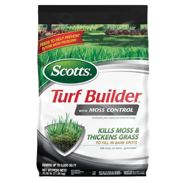 Scotts 草坪肥料 减少苔藓生长  25磅 覆盖范围5,000 sq. ft.