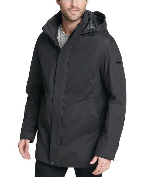 Men's All Man Micro Fiber Hooded Trench Jacket