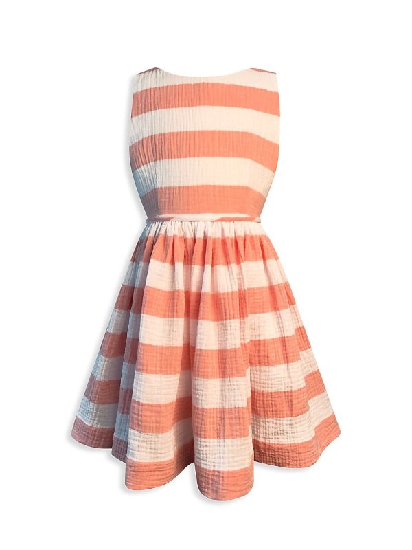 Little Girl's & Girl's Striped Flare Dress