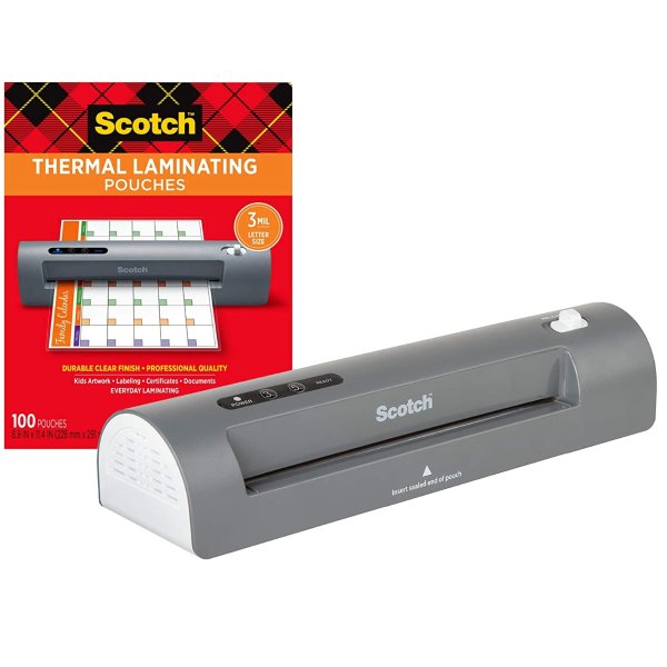 Scotch Thermal Laminator and Pouch Bundle