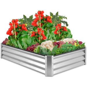 Best Choice Products Outdoor Metal Raised Garden Bed