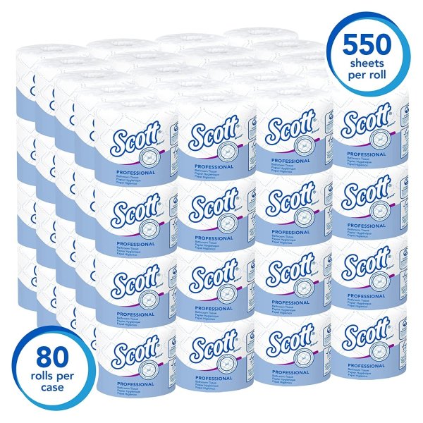 Professional Standard Roll Bathroom Tissue 80 rolls