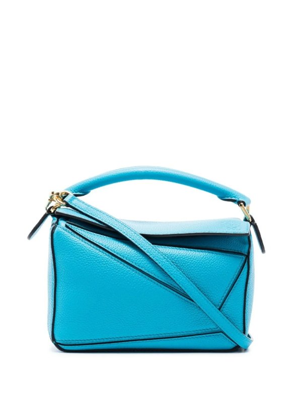 Blue Puzzle Mini Leather Top Handle Bag | Browns