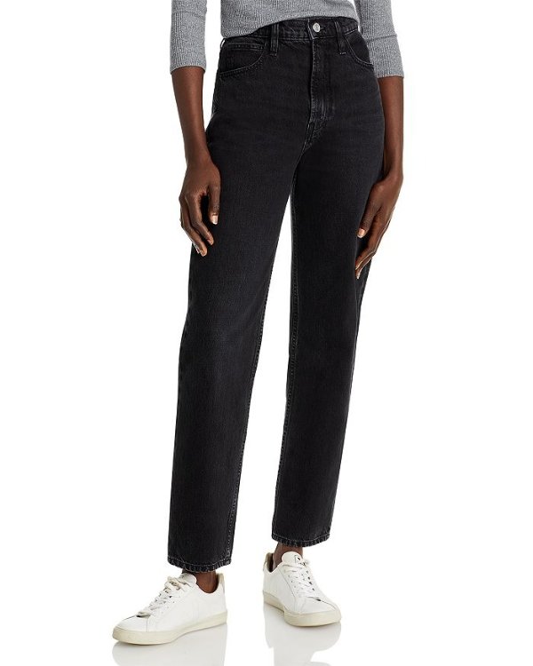 Le High N Tight Cotton High Rise Straight Leg Jeans in Inkwell