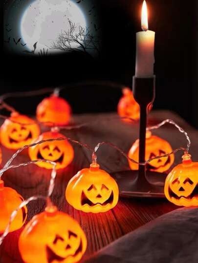 1pc 10 LED 2M Halloween Pumpkin Design String Light