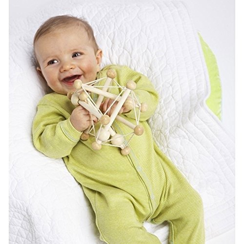 Skwish Natural Rattle and Teether Grasping Activity Toy