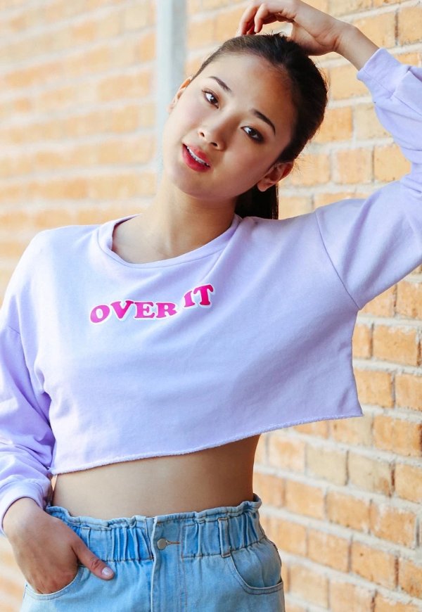 Over It Drop Shoulder Graphic Pullover