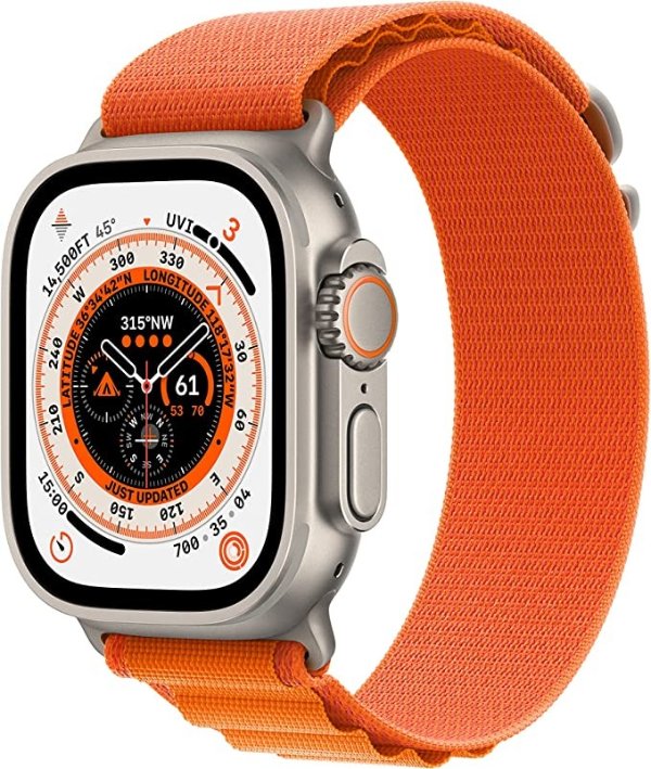 Watch Ultra GPS + Cellular, 49mm Orange Alpine Loop Small