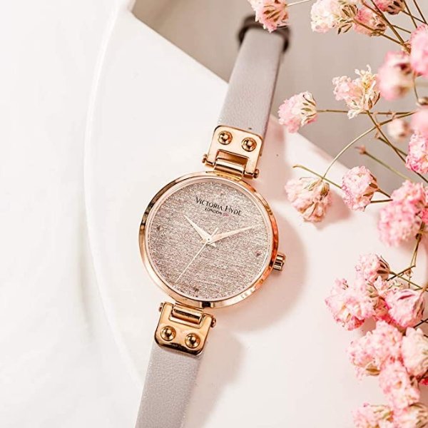 Women Watches Analog Quartz Genuine Leather Strap Stainless Steel Mesh Band Wristwatch for Ladies