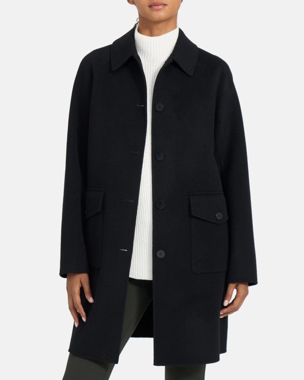 Relaxed Coat in Double-Face Wool-Cashmere