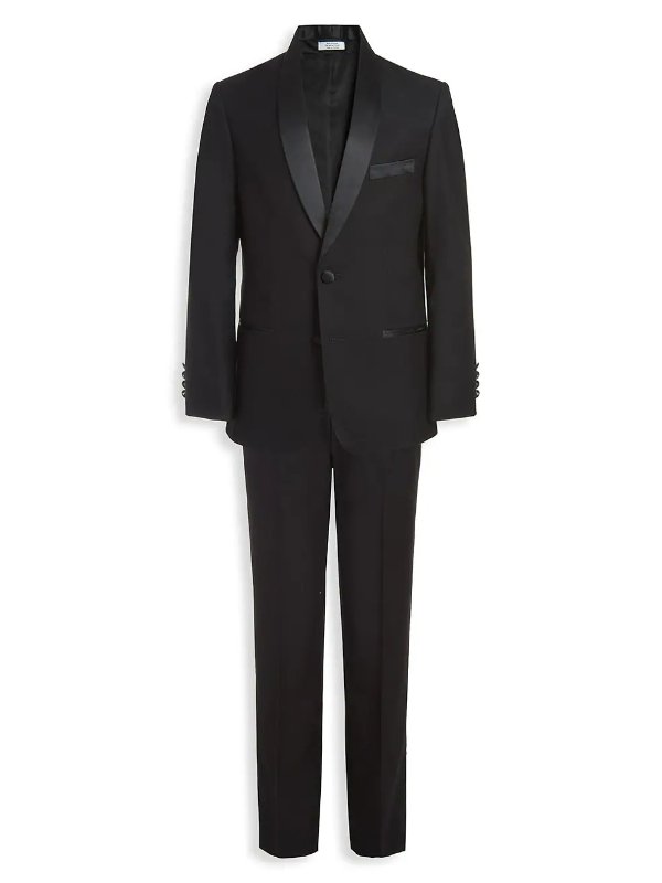 Boy's Husky Tuxedo 2-Piece Suit Set