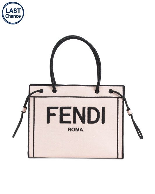 Made In Italy Canvas Medium Roma Shopper Satchel | Handbags | Marshalls