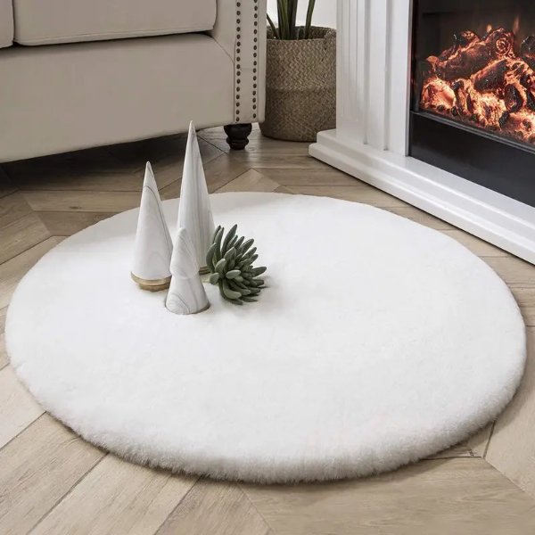 1pc Fuzzy Placemat Bedroom Rug Faux Fur Plush Household Rug Fluffy Rug Area Rug Fuzzy Carpet - Home & Kitchen - Temu