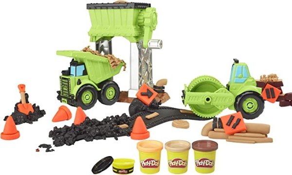 -Doh Wheels Gravel Yard Construction Toy with Non-Toxic Pavement Buildin' Compound Plus 3 Additional Colors (Amazon Exclusive)