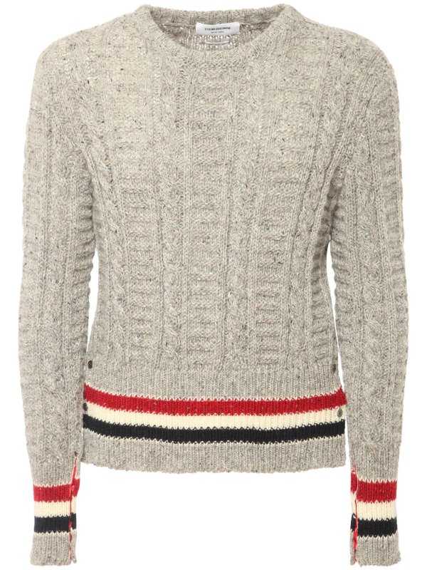 FILEY STITCH WOOL & MOHAIR KNIT SWEATER