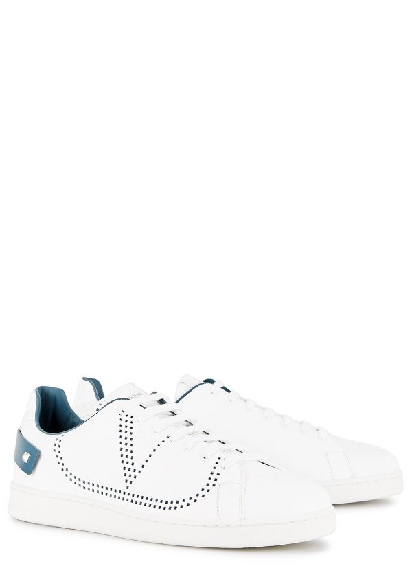 Garavani white perforated leather sneakers