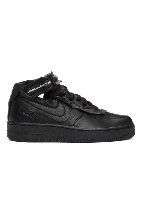 Black Nike Edition Air Force 1 Mid Sneakers