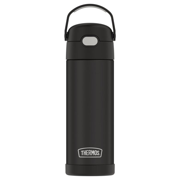 F41101BK6 16-Ounce Funtainer Vacuum-Insulated Stainless Steel Bottle with Spout (Black Matte)