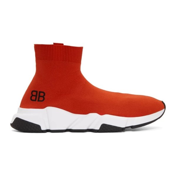 - Red Speed High-Top Sneakers