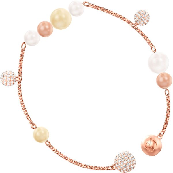 Remix Collection Pearl Strand, Multi-colored, Rose gold plating by
