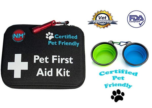 Pet First Aid Kit for Dogs Cats | 45-Piece First Aid Kit for your Pets | Perfect for Home, Travel, Camping, & Hiking | Comprehensive Pet Emergency Care Handbook | Certified Pet Friendly | FDA Approved