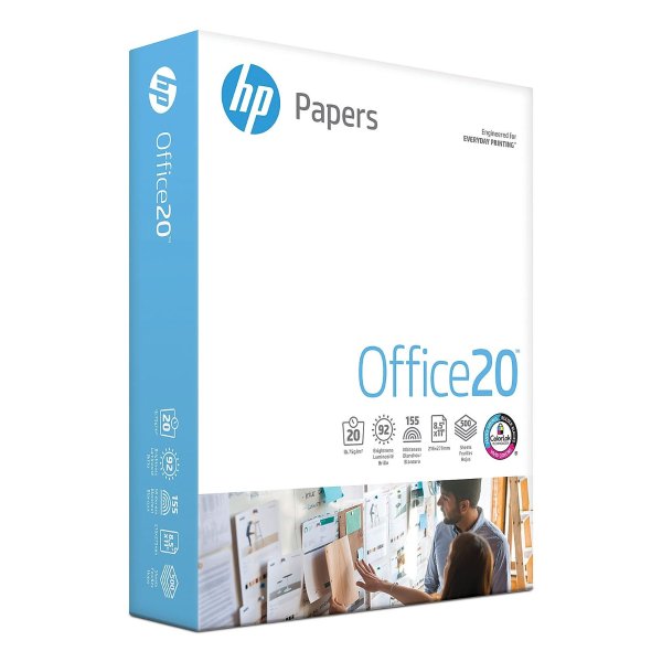 HP Office20 8.5" x 11" ultipurpose Paper 500/Ream