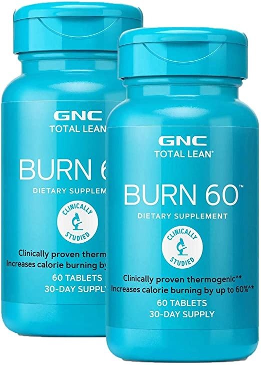 Total Lean Burn 60, Twin Pack, 60 Tablets per Bottle, Thermogenic to Help Reduce Calorie Intake